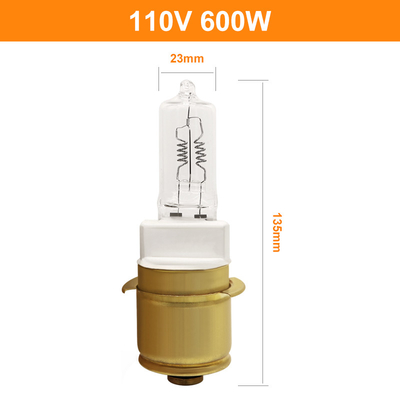 110V 600 Watt Halogen Bulb Untuk Mobil Tail Light Lokomotif Lampu Halogen Kuarsa P40s/41