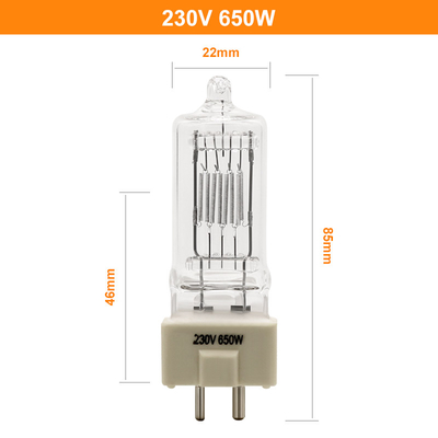 GY9.5 230V 650W Halogen Lampu Sorot AC Reflektor Theater Proyektor Bulb