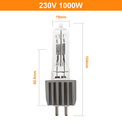 230V 1000W G9.5 Quartz Tungsten Halogen Bulb Stage Studio Kompatibel Dengan OSRAM FEP