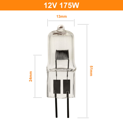 50W 150W 200W 100w Quartz Halogen Bulb Penggantian Lampu Lapangan Terbang Terkendali Saat Ini 6.6A