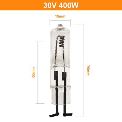 30V 400 Watt Quartz Halogen Bulb 2 Pin Indikator Pencahayaan