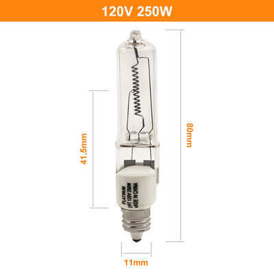 Mini Can E11 120v 250 Watt Lampu Kuarsa Dimmable Halogen Light Bulbs