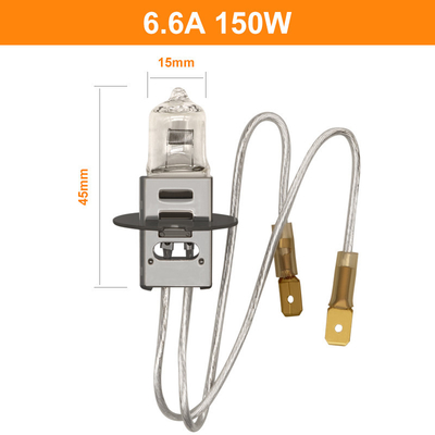 6.6A 150 Watt Kuarsa Bohlam Halogen Lumens 2400lm PK30d JIF J1/83 Pria Wanita Konektor Lapangan Terbang