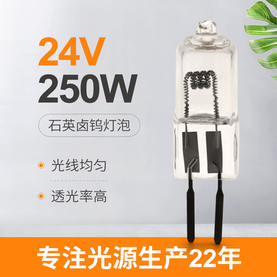 24v 150w 250W Quartz Iodine Lamp Lumens Lampu Proyektor Halogen Tungsten Bedah Tinggi