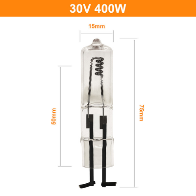 Dua 2 Pin Halogen Bulb 400W 30V 75mm Panjang