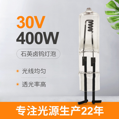 Dua 2 Pin Halogen Bulb 400W 30V 75mm Panjang