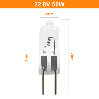22.8V 50W Lampu Halogen Berakhir Tunggal Lampu Teater Operasi Filamen Aksial
