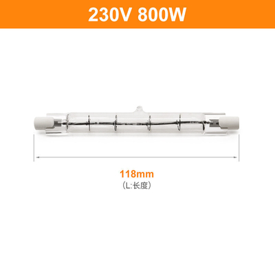 Ir Quartz Halogen Bulb Berakhir Ganda 118mm 230V 800W