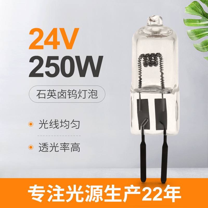 24v 150w 250W Quartz Iodine Lamp Lumens Lampu Proyektor Halogen Tungsten Bedah Tinggi