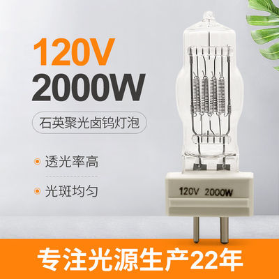 120V 2000W Quartz Halogen Lamp Film Dan Televisi Mengisi Instrumen Penerangan Lampu Belakang
