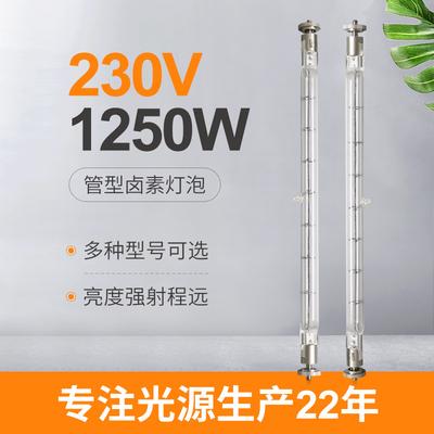 230V 1250W Explosion Proof Quartz Halogen Infrared Heater Lamps Untuk Adb Alnaco Hf1000